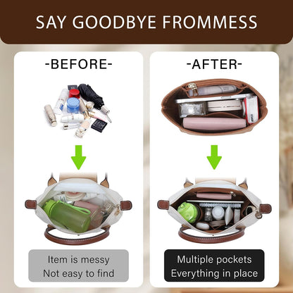 Purse Organizer Insert for Longchamp Le Pliage, Tote Bag Organizer