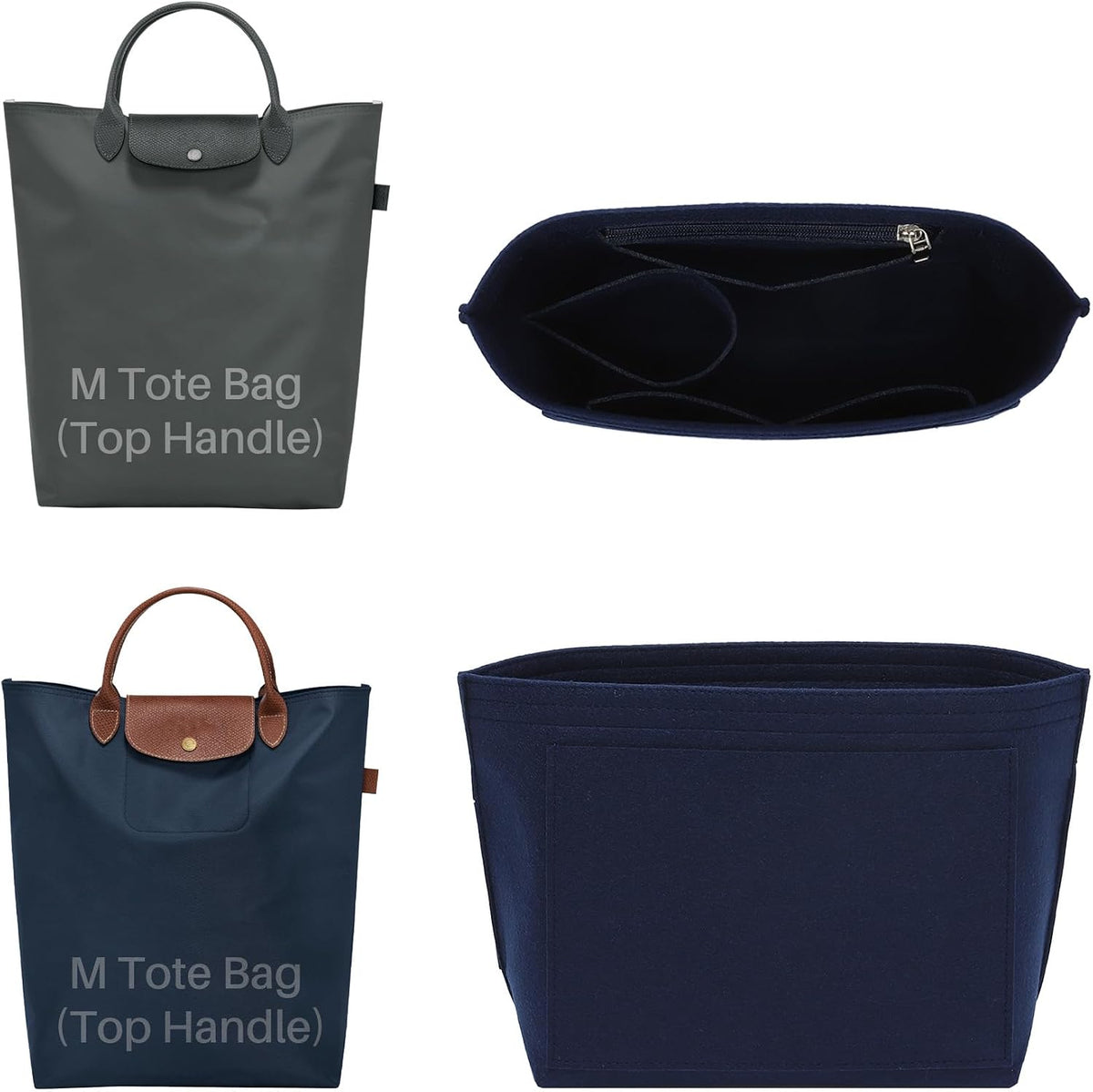 Purse Organizer Insert for Longchamp Le Pliage, Tote Bag Organizer