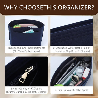Purse Organizer Insert for Longchamp Le Pliage, Tote Bag Organizer