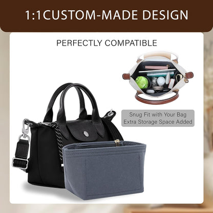 Purse Organizer Insert for Longchamp Le Pliage, Tote Bag Organizer