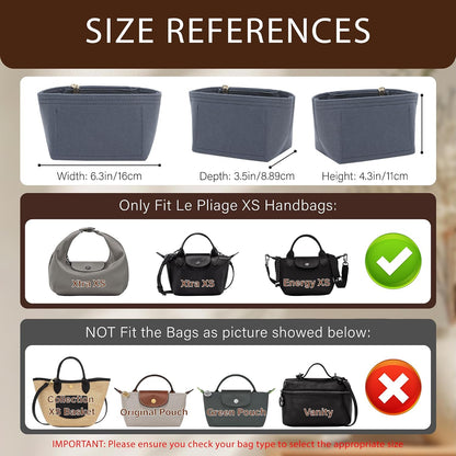 Purse Organizer Insert for Longchamp Le Pliage, Tote Bag Organizer