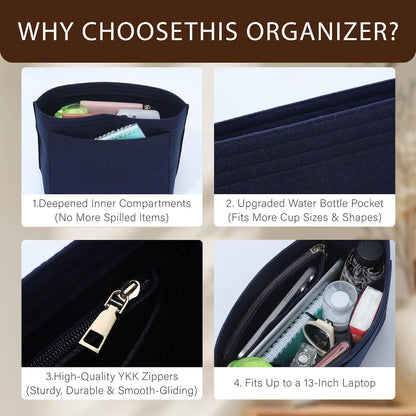 Purse Organizer Insert for Longchamp Le Pliage, Tote Bag Organizer