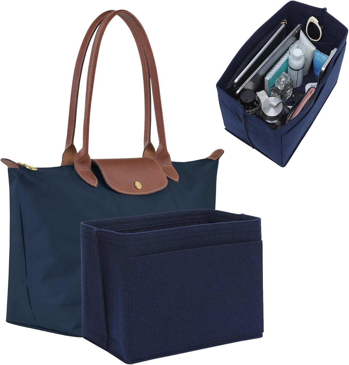Purse Organizer Insert for Longchamp Le Pliage, Tote Bag Organizer
