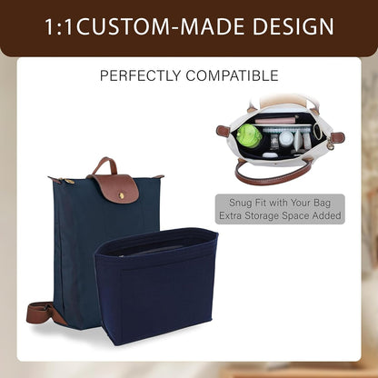 Purse Organizer Insert for Longchamp Le Pliage, Tote Bag Organizer