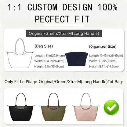 Purse Organizer Insert for Longchamp Le Pliage, Tote Bag Organizer
