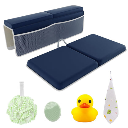 Bath Kneeler & Elbow Kneeling Rest Pad Set for Baby Washing Baths Gift Set