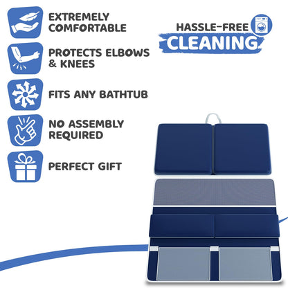 Bath Kneeler & Elbow Kneeling Rest Pad Set for Baby Washing Baths Gift Set