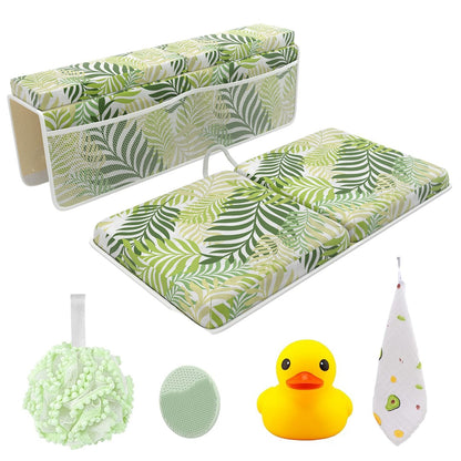 Bath Kneeler & Elbow Kneeling Rest Pad Set for Baby Washing Baths Gift Set