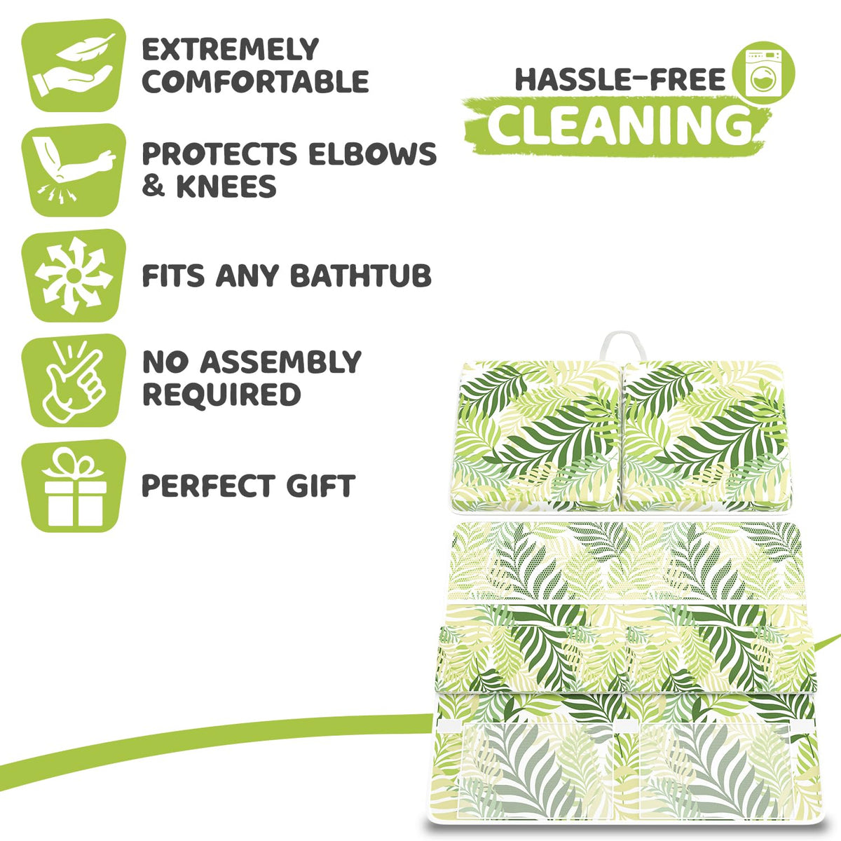 Bath Kneeler & Elbow Kneeling Rest Pad Set for Baby Washing Baths Gift Set