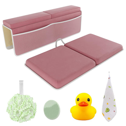Bath Kneeler & Elbow Kneeling Rest Pad Set for Baby Washing Baths Gift Set