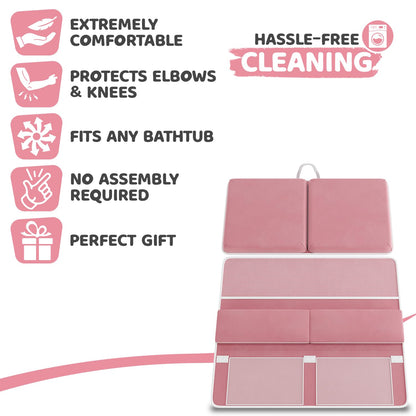 Bath Kneeler & Elbow Kneeling Rest Pad Set for Baby Washing Baths Gift Set
