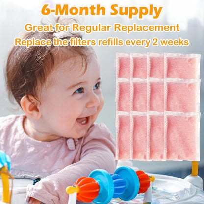 12 Pack Odor Eliminator Refills for Munchkin Step Diaper Pail