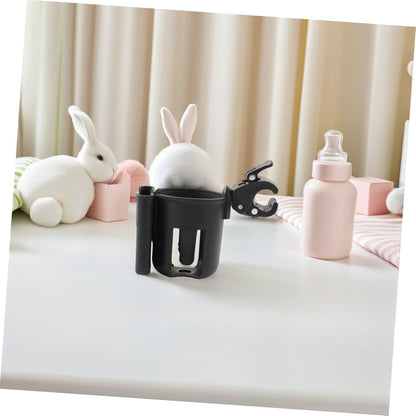 2pcs Pram Cup Holder with Phone Case Dual-use Stroller Storage Rack for Drinks and Mobile Secure Clamp Fits Strollers Bikes Wheelchairs Walkers and Pushchairs