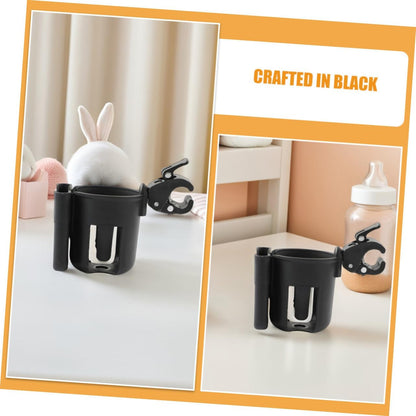 2pcs Pram Cup Holder with Phone Case Dual-use Stroller Storage Rack for Drinks and Mobile Secure Clamp Fits Strollers Bikes Wheelchairs Walkers and Pushchairs