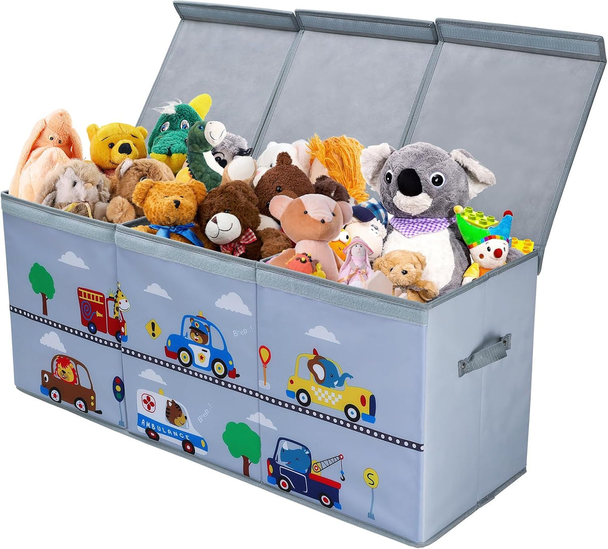 Large Toy Box Collapsible Chest Organizer with Flip Lid for Kids