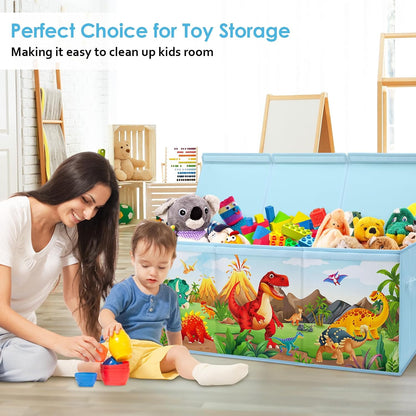 Large Toy Box Collapsible Chest Organizer with Flip Lid for Kids