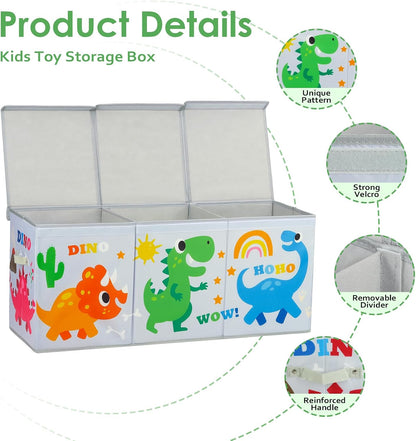 Large Toy Box Collapsible Chest Organizer with Flip Lid for Kids