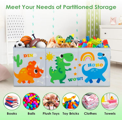 Large Toy Box Collapsible Chest Organizer with Flip Lid for Kids