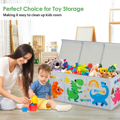Large Toy Box Collapsible Chest Organizer with Flip Lid for Kids