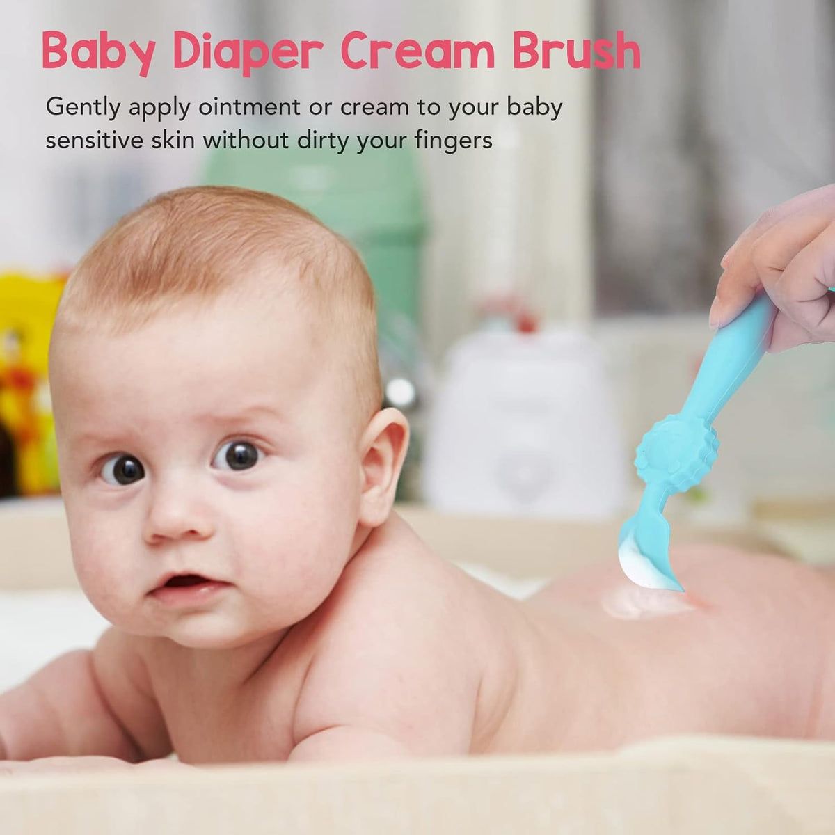 Baby Diaper Cream Spatula, Baby Butt Paste Applicator, Newborn Diaper Cream Brush for Babies (Yellow)