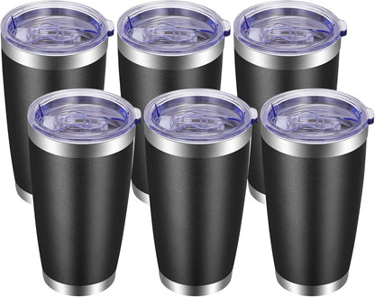 20oz Tumbler with Lid and Straw Stainless Steel Tumbler Cup Vacuum Insulated Double Wall Travel Coffee Mug Powder Coated Coffee Cup, Orange, 1 Pack