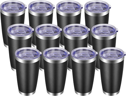 20oz Tumbler with Lid and Straw Stainless Steel Tumbler Cup Vacuum Insulated Double Wall Travel Coffee Mug Powder Coated Coffee Cup, Orange, 1 Pack