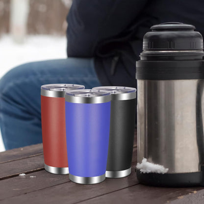 20oz Tumbler with Lid and Straw Stainless Steel Tumbler Cup Vacuum Insulated Double Wall Travel Coffee Mug Powder Coated Coffee Cup, Orange, 1 Pack