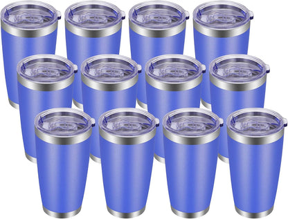 20oz Tumbler with Lid and Straw Stainless Steel Tumbler Cup Vacuum Insulated Double Wall Travel Coffee Mug Powder Coated Coffee Cup, Orange, 1 Pack