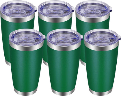 20oz Tumbler with Lid and Straw Stainless Steel Tumbler Cup Vacuum Insulated Double Wall Travel Coffee Mug Powder Coated Coffee Cup, Orange, 1 Pack