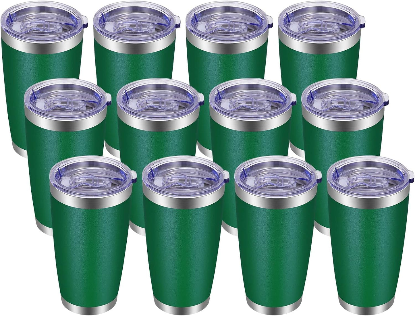 20oz Tumbler with Lid and Straw Stainless Steel Tumbler Cup Vacuum Insulated Double Wall Travel Coffee Mug Powder Coated Coffee Cup, Orange, 1 Pack