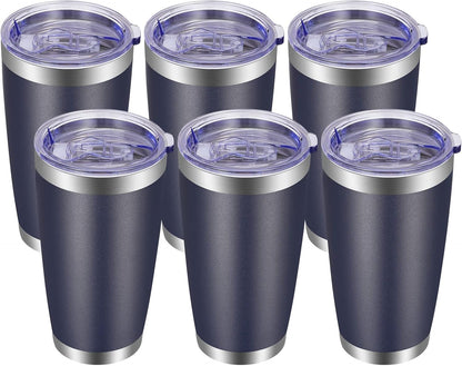 20oz Tumbler with Lid and Straw Stainless Steel Tumbler Cup Vacuum Insulated Double Wall Travel Coffee Mug Powder Coated Coffee Cup, Orange, 1 Pack