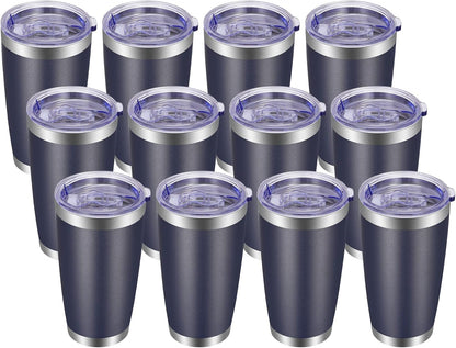 20oz Tumbler with Lid and Straw Stainless Steel Tumbler Cup Vacuum Insulated Double Wall Travel Coffee Mug Powder Coated Coffee Cup, Orange, 1 Pack