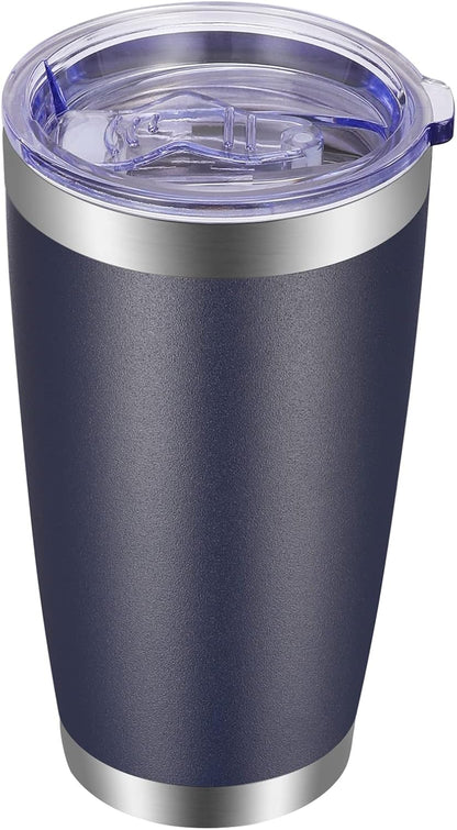 20oz Tumbler with Lid and Straw Stainless Steel Tumbler Cup Vacuum Insulated Double Wall Travel Coffee Mug Powder Coated Coffee Cup, Orange, 1 Pack