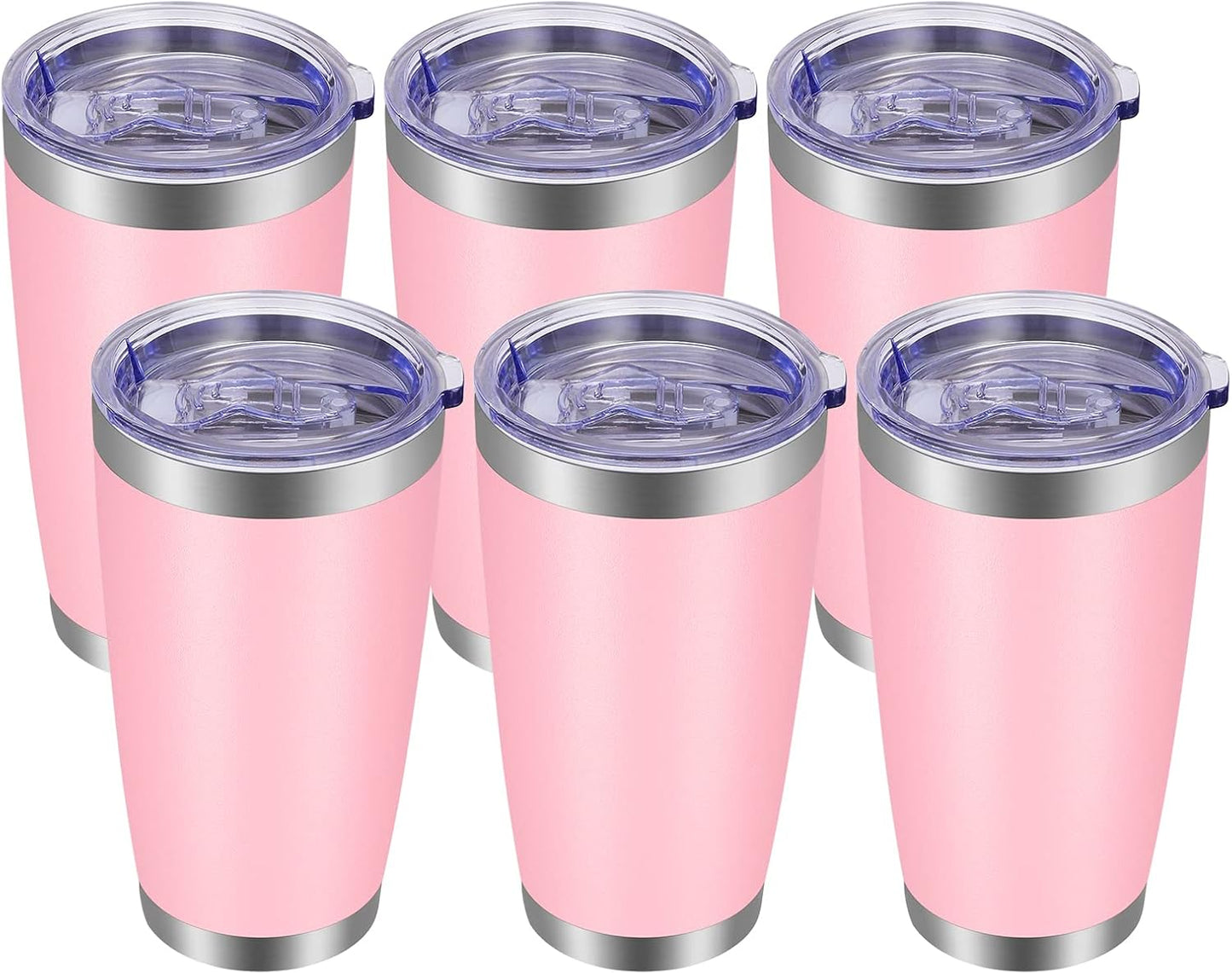 20oz Tumbler with Lid and Straw Stainless Steel Tumbler Cup Vacuum Insulated Double Wall Travel Coffee Mug Powder Coated Coffee Cup, Orange, 1 Pack