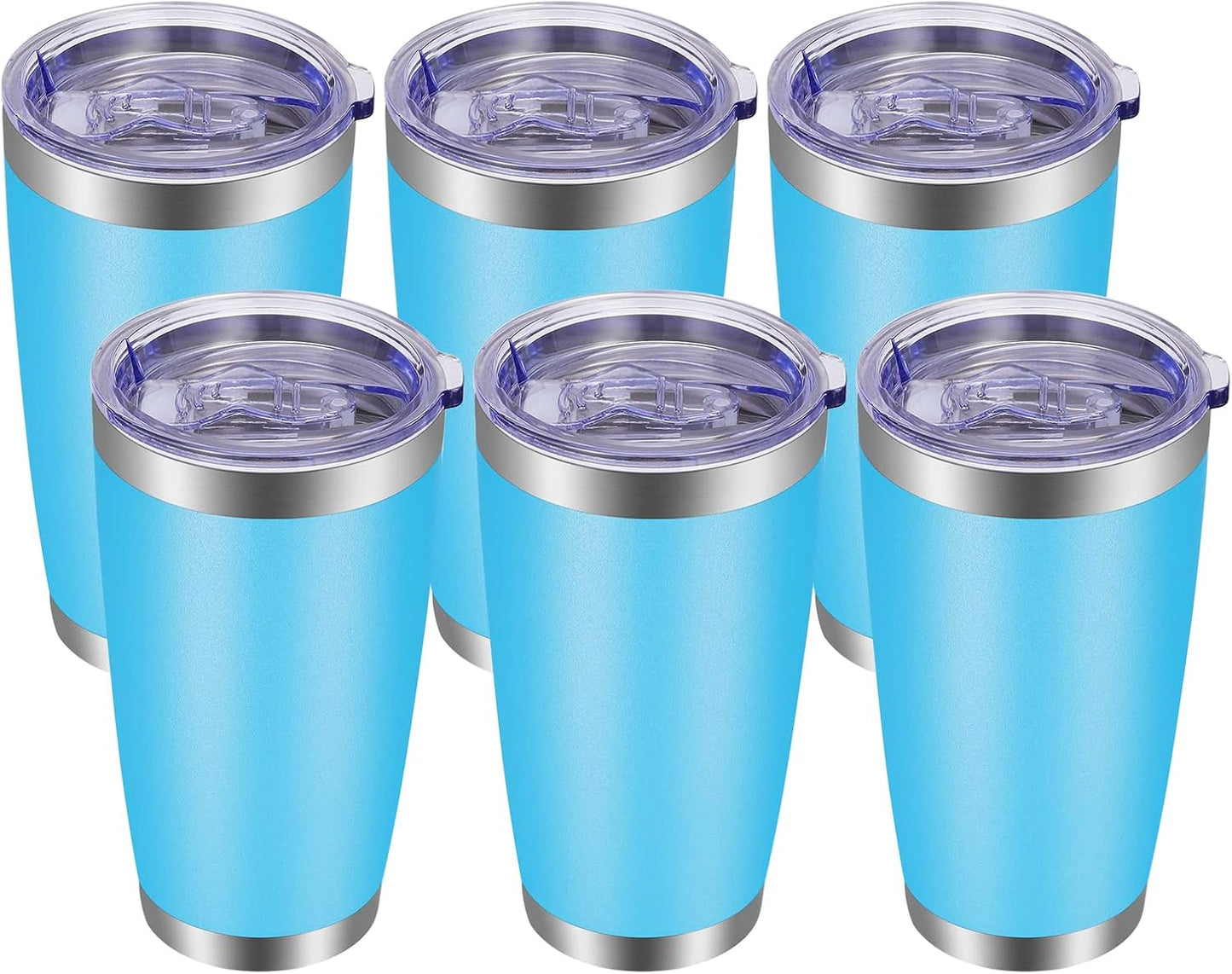 20oz Tumbler with Lid and Straw Stainless Steel Tumbler Cup Vacuum Insulated Double Wall Travel Coffee Mug Powder Coated Coffee Cup, Orange, 1 Pack