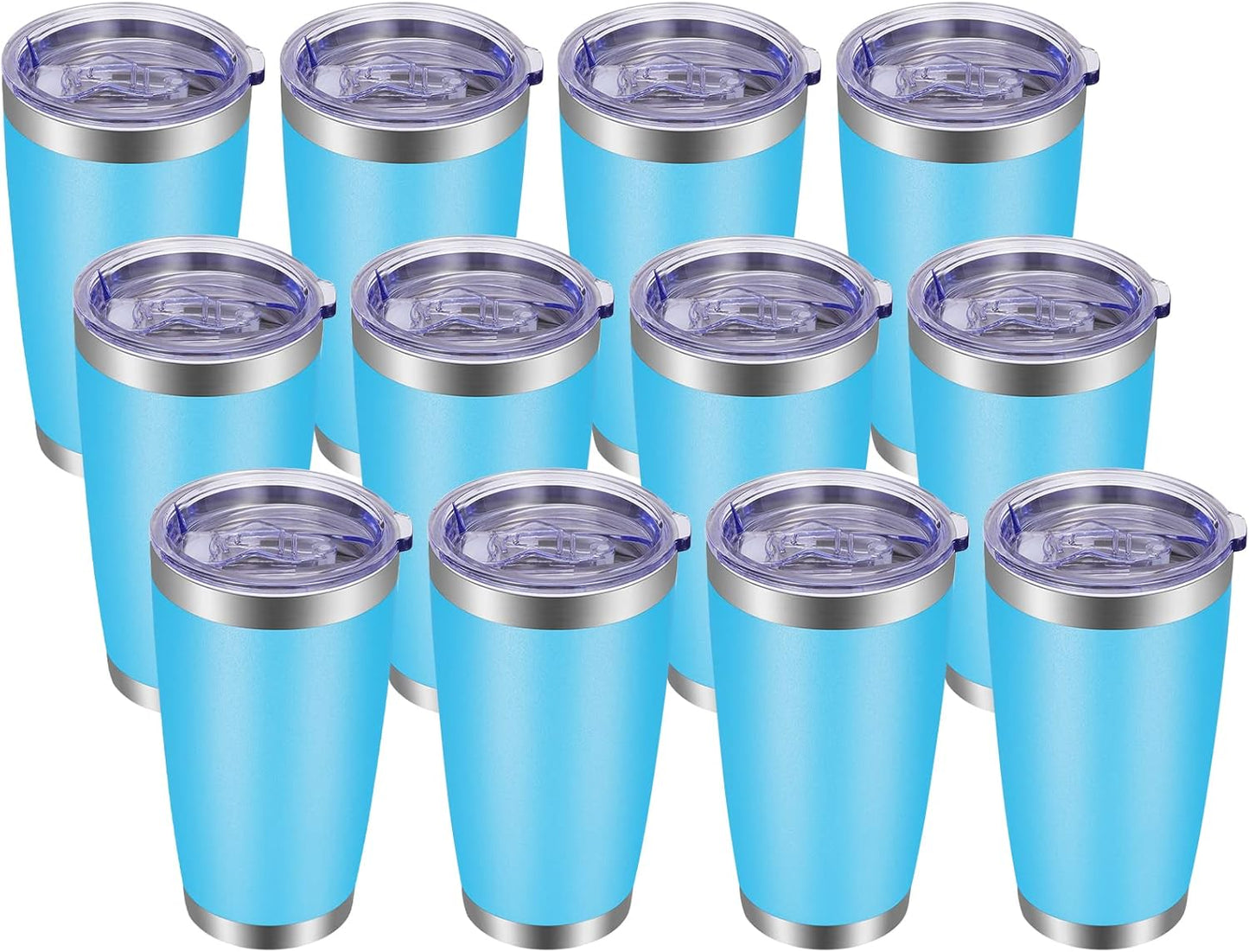 20oz Tumbler with Lid and Straw Stainless Steel Tumbler Cup Vacuum Insulated Double Wall Travel Coffee Mug Powder Coated Coffee Cup, Orange, 1 Pack