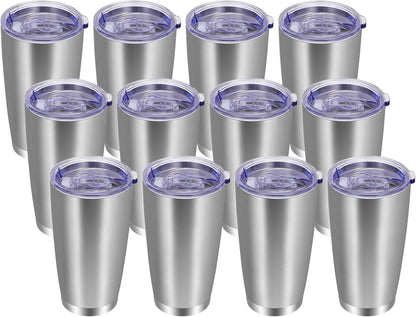 20oz Tumbler with Lid and Straw Stainless Steel Tumbler Cup Vacuum Insulated Double Wall Travel Coffee Mug Powder Coated Coffee Cup, Orange, 1 Pack