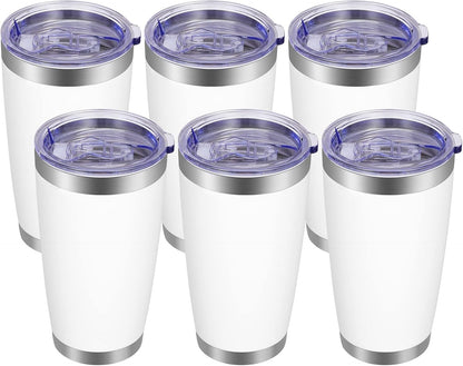 20oz Tumbler with Lid and Straw Stainless Steel Tumbler Cup Vacuum Insulated Double Wall Travel Coffee Mug Powder Coated Coffee Cup, Orange, 1 Pack