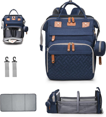 Diaper Bag Backpack with Changing Station, Waterproof for Travel, RGB