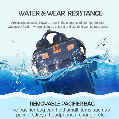 Diaper Bag Backpack with Changing Station, Waterproof for Travel, RGB