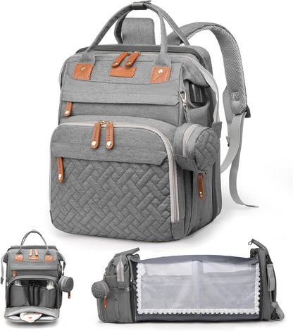 Diaper Bag Backpack with Changing Station, Waterproof for Travel, RGB