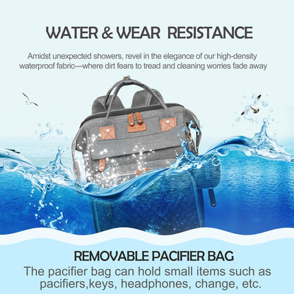 Diaper Bag Backpack with Changing Station, Waterproof for Travel, RGB