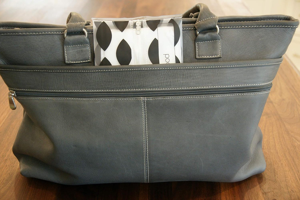 Butipods Reusable Travel Wipes Case, Black Ovals & Rings, Set of 2