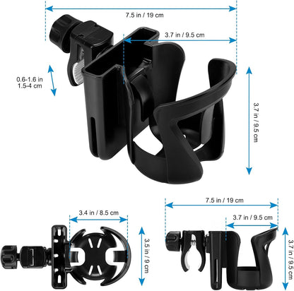 Walker Cup Holder with Phone Holder, Wheelchair Cup Holder, Cup Phone Holder for Walker, Wheelchair, Rollator, Mobility Scooter