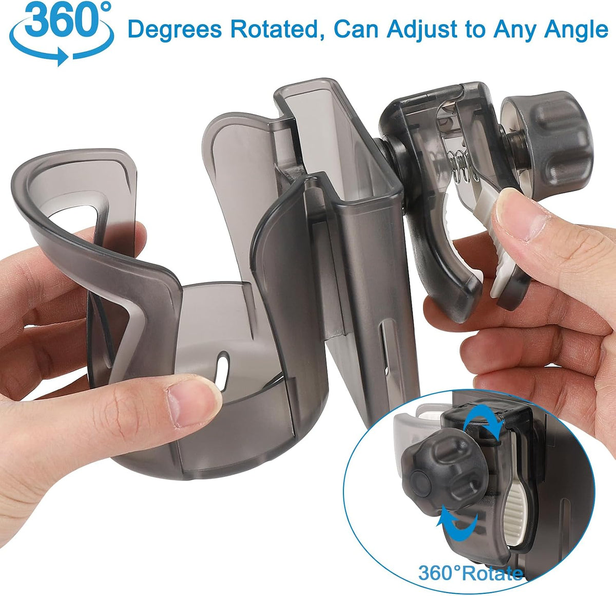 Walker Cup Holder with Phone Holder, Wheelchair Cup Holder, Cup Phone Holder for Walker, Wheelchair, Rollator, Mobility Scooter
