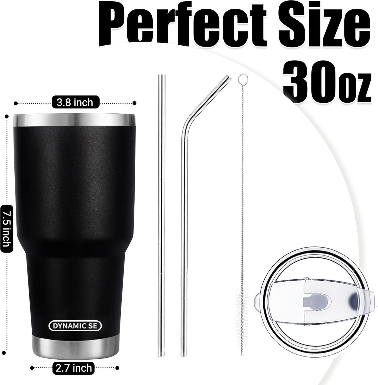 D·S 30 oz Navy Tumbler Double Wall Vacuum Insulated Travel Coffee Mug | Double Wall Vacuum Suit Cold and Hot Drink Fits in standard car cup holders With Splash-Proof Lid