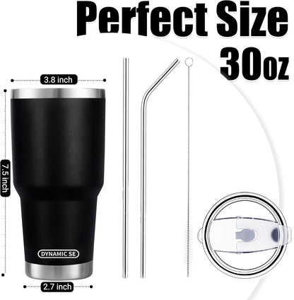 D·S 30 oz Navy Tumbler Double Wall Vacuum Insulated Travel Coffee Mug | Double Wall Vacuum Suit Cold and Hot Drink Fits in standard car cup holders With Splash-Proof Lid