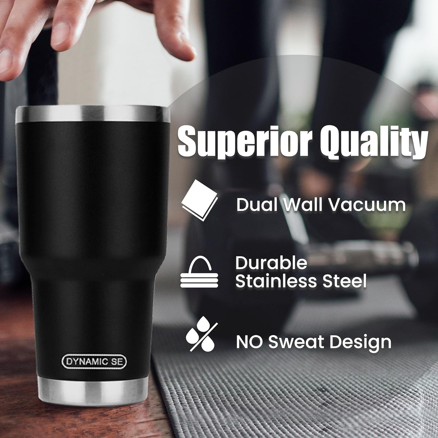 D·S 30 oz Navy Tumbler Double Wall Vacuum Insulated Travel Coffee Mug | Double Wall Vacuum Suit Cold and Hot Drink Fits in standard car cup holders With Splash-Proof Lid