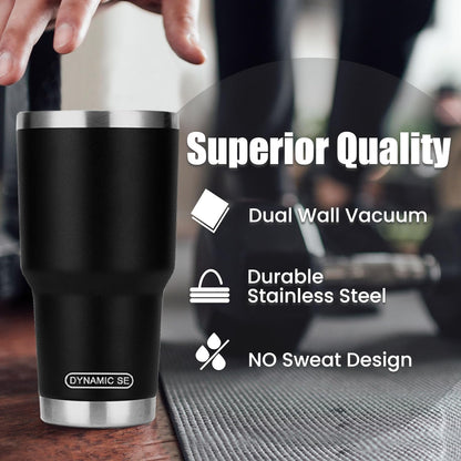 D·S 30 oz Navy Tumbler Double Wall Vacuum Insulated Travel Coffee Mug | Double Wall Vacuum Suit Cold and Hot Drink Fits in standard car cup holders With Splash-Proof Lid