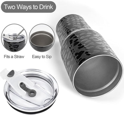 D·S 30 oz Navy Tumbler Double Wall Vacuum Insulated Travel Coffee Mug | Double Wall Vacuum Suit Cold and Hot Drink Fits in standard car cup holders With Splash-Proof Lid